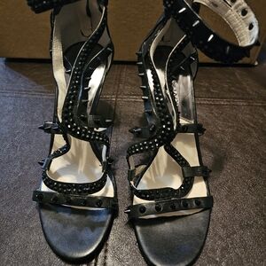 Michael by Michael Kors black strappy spike sandal